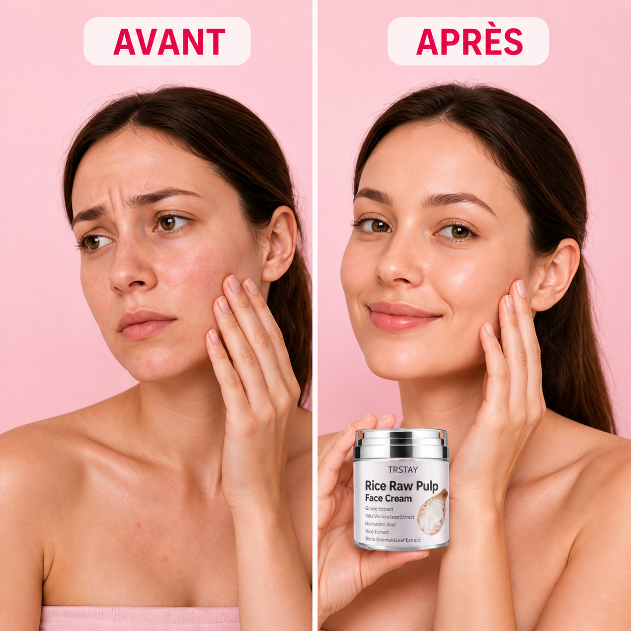 Crème Hydratante au Riz - Soin Visage Hydratant et Anti-Âge
