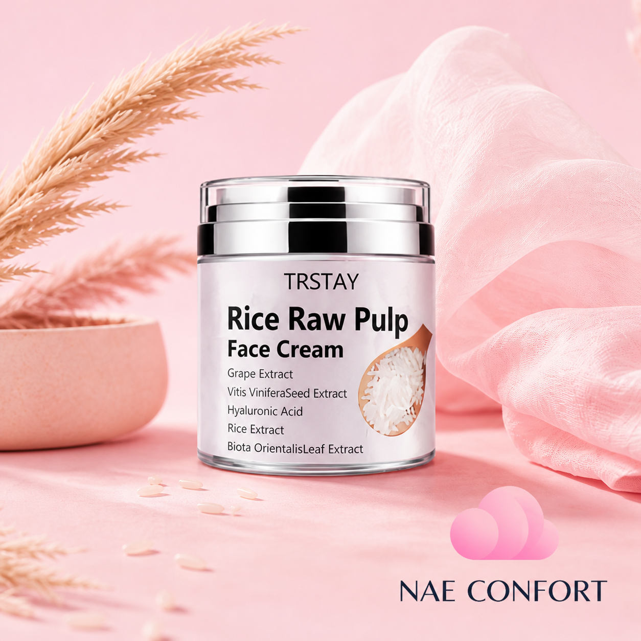Crème Hydratante au Riz - Soin Visage Hydratant et Anti-Âge