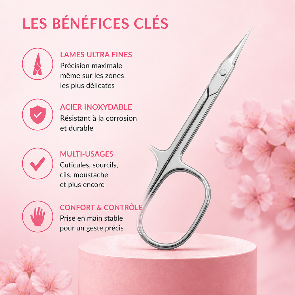 Ciseaux de Manucure Multifonction Courbés