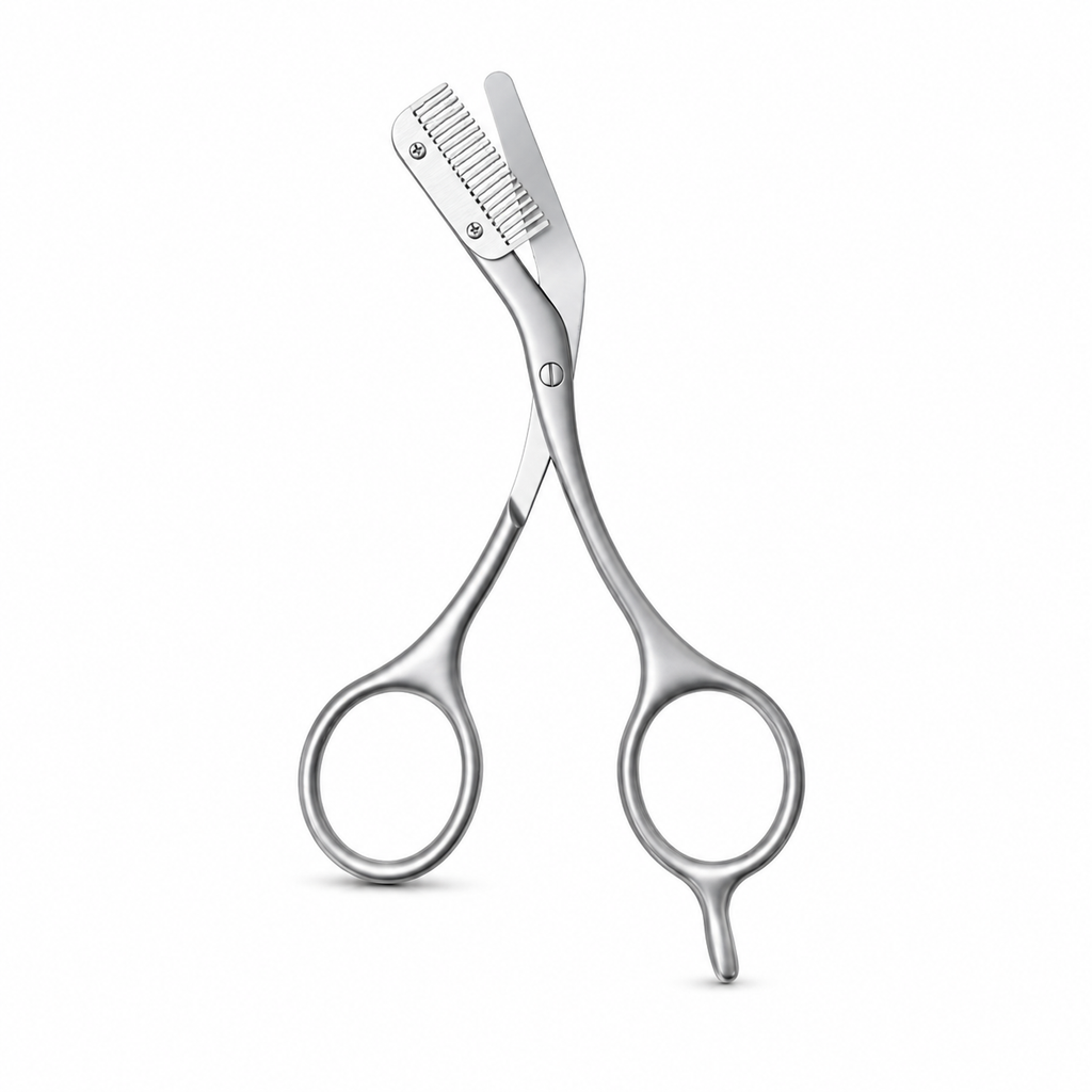 Ciseaux à Sourcils en Acier Inoxydable avec Peigne