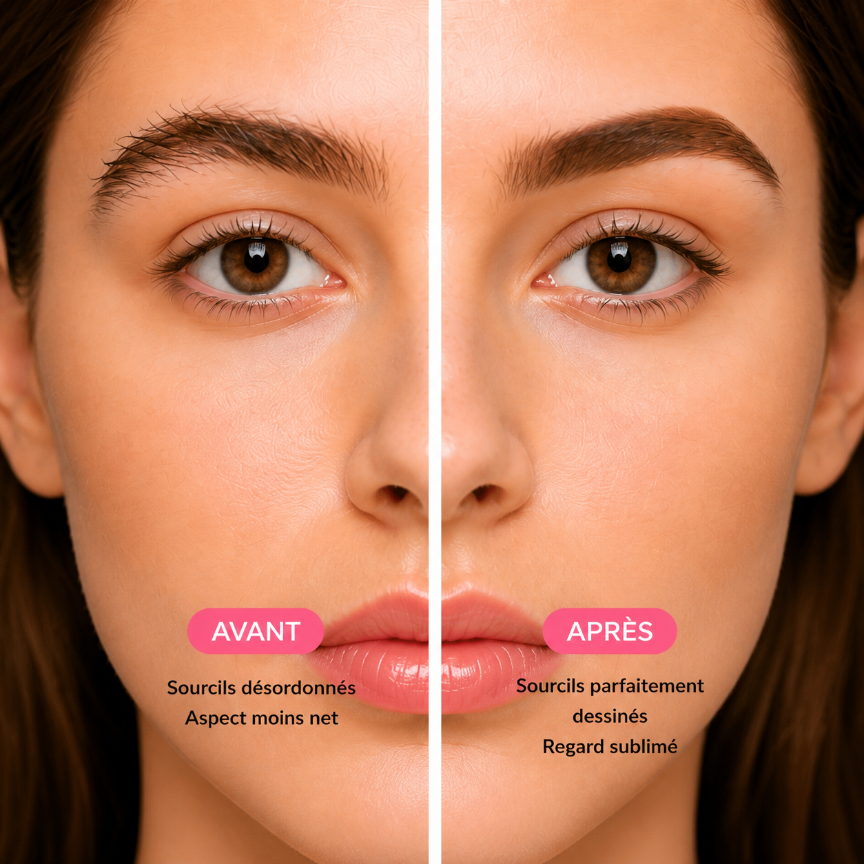 Ciseaux à Sourcils en Acier Inoxydable avec Peigne