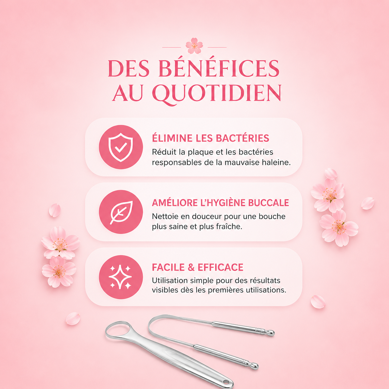 Gratte-Langue en Inox
