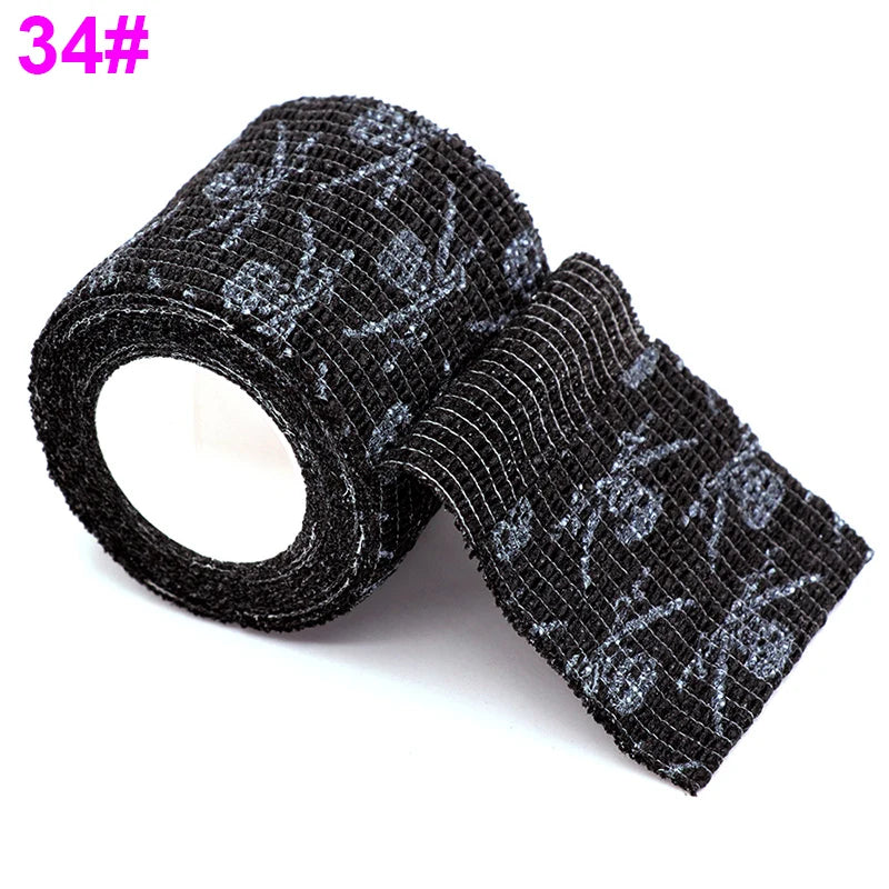 Colorful Printed Self Adhesive Elastic Bandage Wrap Tape 4.8m Sports Protector Bands for Finger Ankle Palm Joint Pet