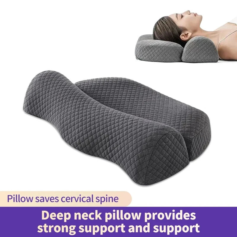Oreiller Cervical Mémoire de Forme - Oreiller Ergonomique Orthopédique pour Dormeurs sur le Côté