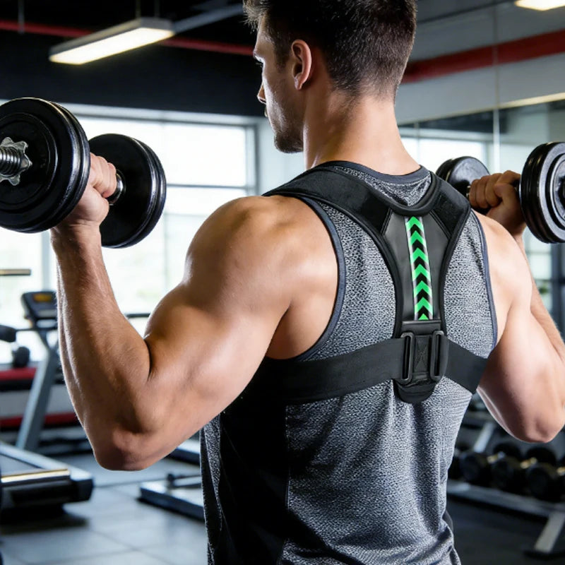 Correcteur de Posture Ajustable pour Dos et Épaules - Support Clavicule et Colonne Vertébrale