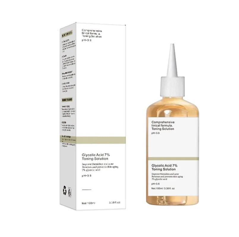 Solution Tonique à l'Acide Glycolique 7% - Soin Anti-Acné et Hydratant