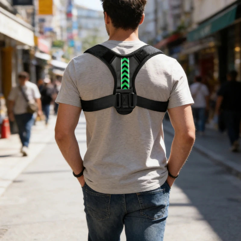 Correcteur de Posture Ajustable pour Dos et Épaules - Support Clavicule et Colonne Vertébrale
