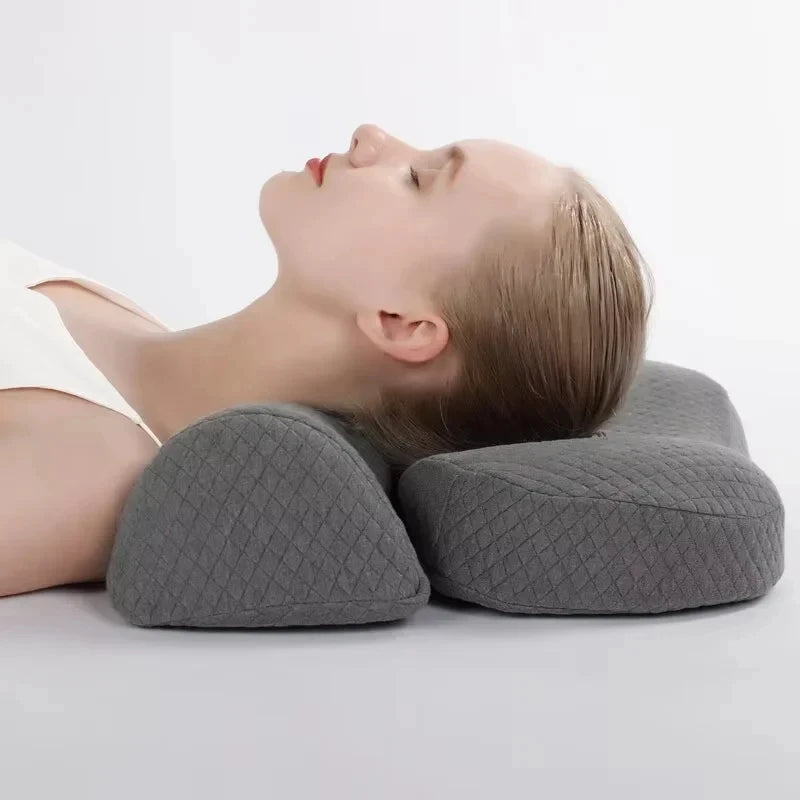 Oreiller Cervical Mémoire de Forme - Oreiller Ergonomique Orthopédique pour Dormeurs sur le Côté