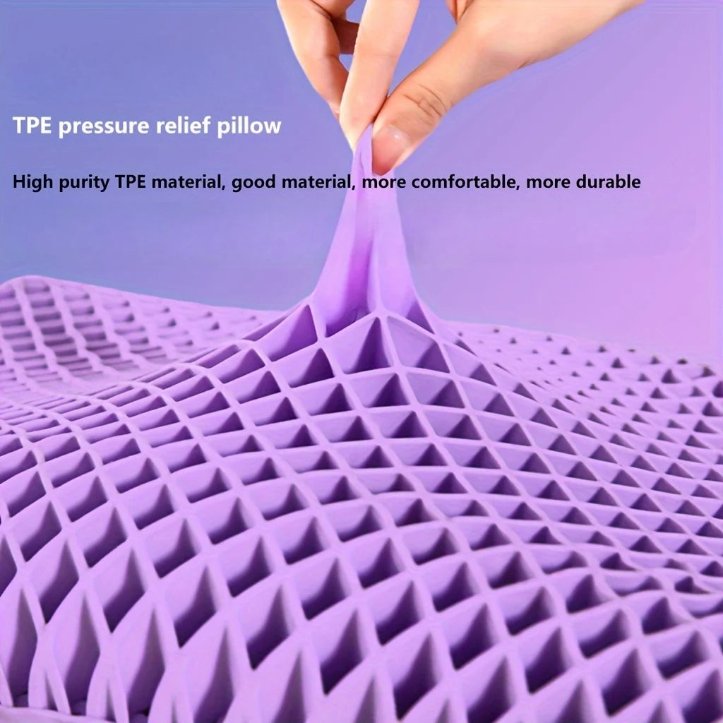Oreiller Cervical en Pectine TPE - Zéro Pression, Lavable et Respirant