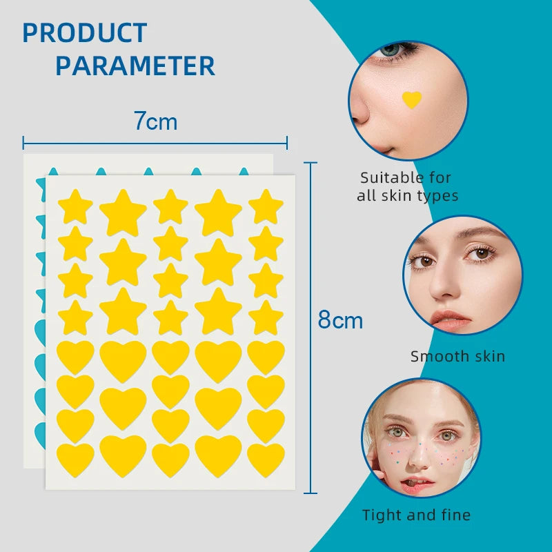 Patchs Anti-Boutons 432 pcs - Autocollants Étoiles Invisibles